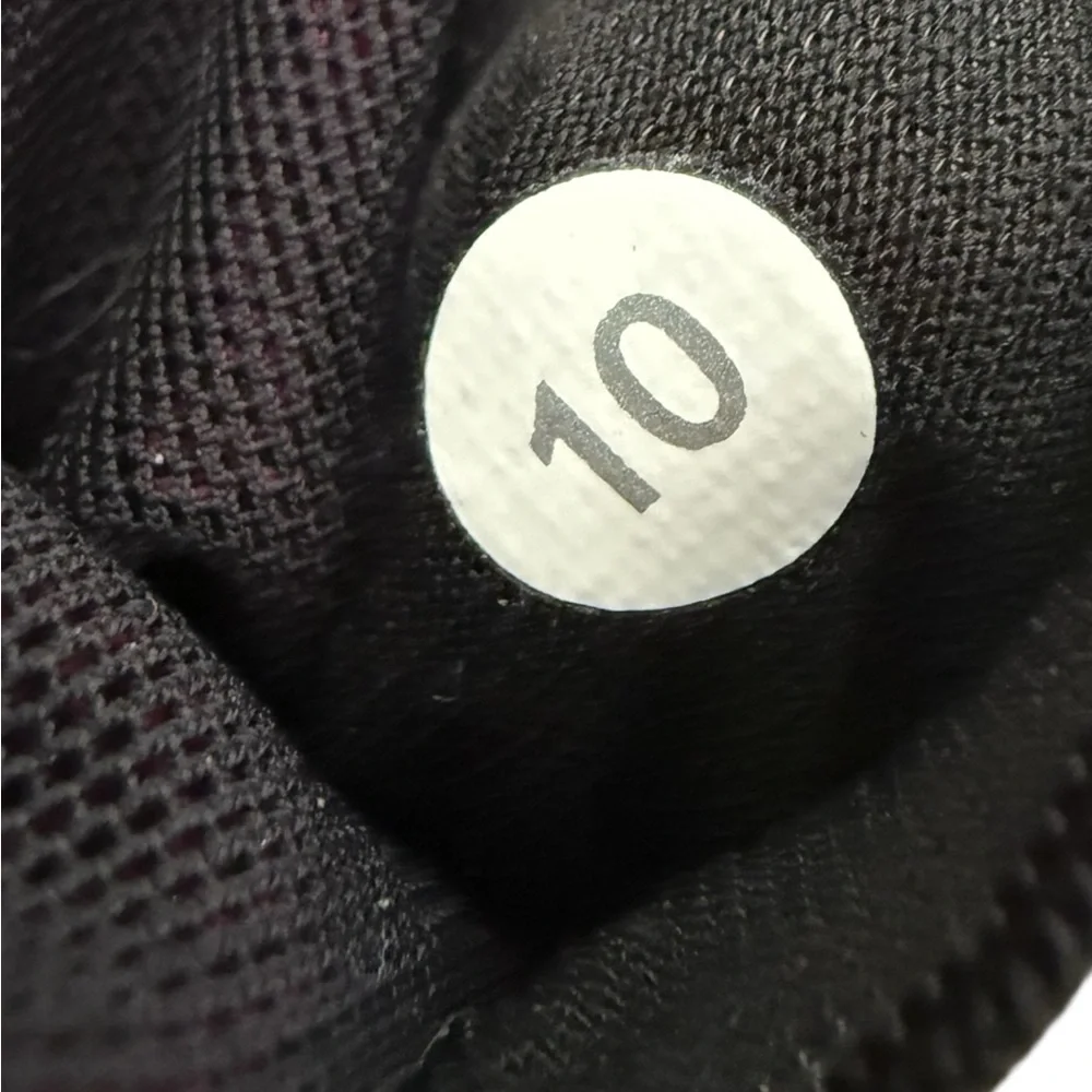 lululemon athletica Purple Patterned Thin-Strap Sports Bra with Black Trim - Picture 5 of 5